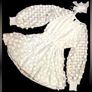 Beautiful White polka dot dress.